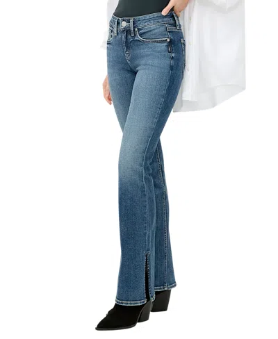 Silver Jeans Co. Women's Suki Mid Rise Curvy Fit Bootcut Jeans In Blue