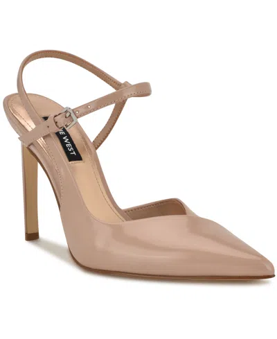 Nine West Women's Franka Ankle Strap Stiletto Pumps In Brown