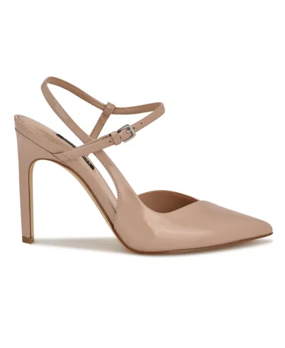 Nine West Women's Franka Ankle Strap Stiletto Pumps In Brown