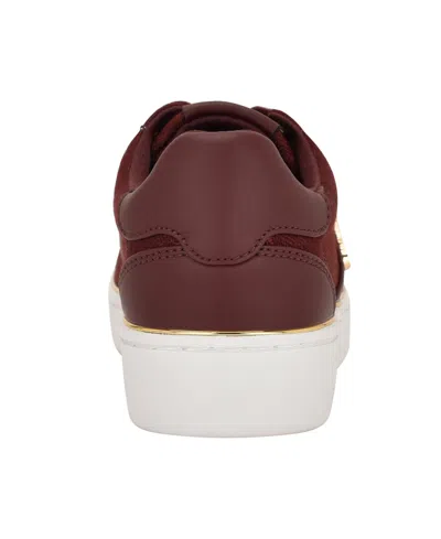 Guess Women's Britz Low Profile Lace-up Sneakers In Brown