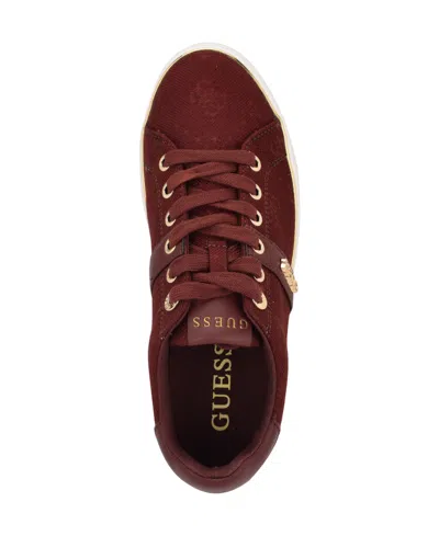 Guess Women's Britz Low Profile Lace-up Sneakers In Brown