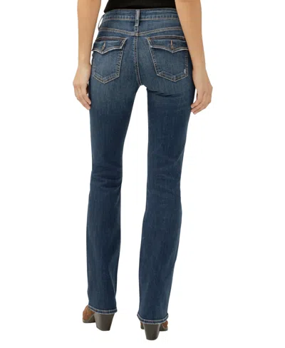 Silver Jeans Co. Women's Suki Mid Rise Curvy Fit Slim Bootcut Jeans In Blue