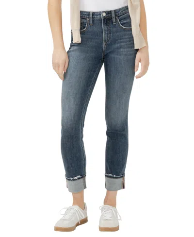 Silver Jeans Co. Women's Suki Mid Rise Curvy Fit Skinny Leg Jeans In Blue