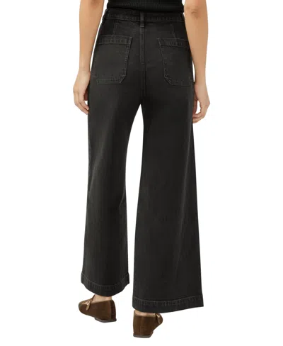Silver Jeans Co. Women's High Rise Vintage Ankle Wide Leg Jeans In Black