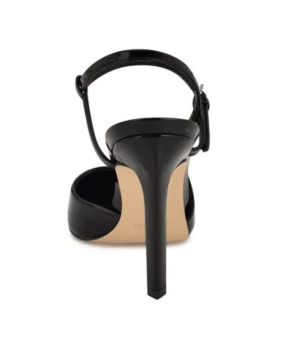 Nine West Franka Ankle Strap Pointed Toe Pump In Black