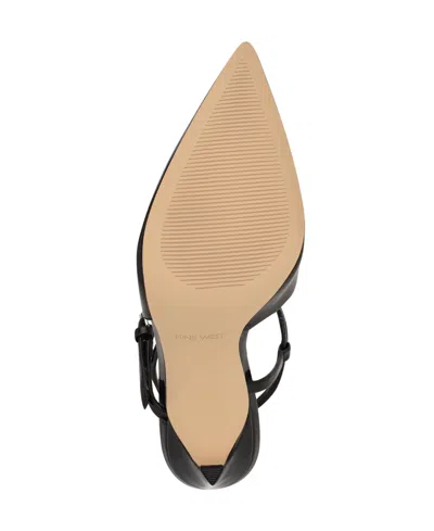 Nine West Franka Ankle Strap Pointed Toe Pump In Black