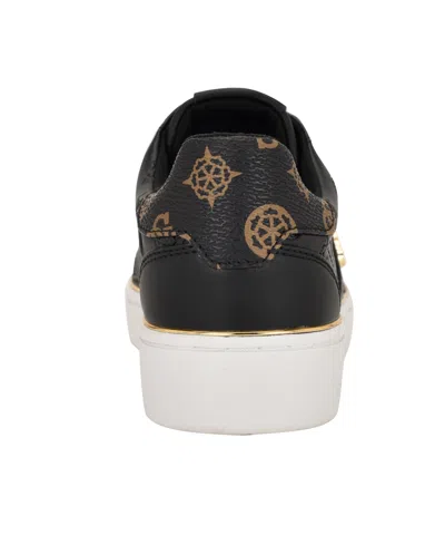 Guess Women's Britz Low Profile Lace-up Sneakers In Black