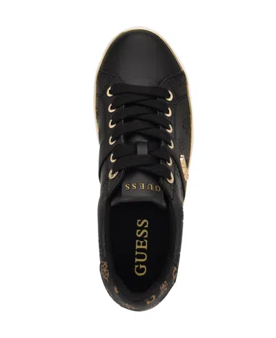 Guess Women's Britz Low Profile Lace-up Sneakers In Black