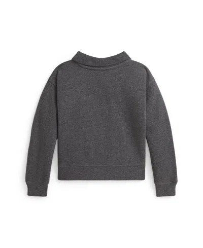 Polo Ralph Lauren Ralph Lauren Logo Fleece Polo Sweatshirt In Gray