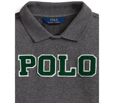 Polo Ralph Lauren Ralph Lauren Logo Fleece Polo Sweatshirt In Gray