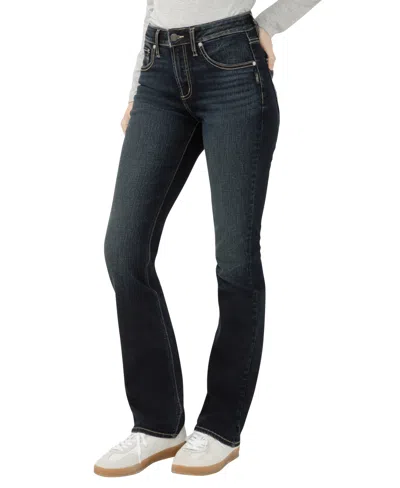 Silver Jeans Co. Women's Avery High Rise Curvy Fit Slim Bootcut Jeans In Blue