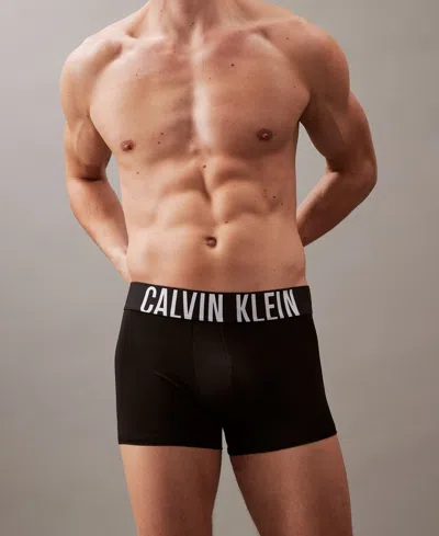 Calvin Klein Men's Intense Power Micro 3-pack Boxer Brief In Black / Grey Sky / Pompeian Red