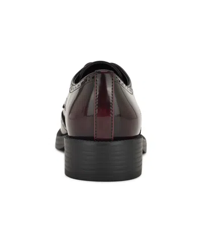 Nine West Women's Studey Lace-up Wingtip Oxford Shoes In Brown