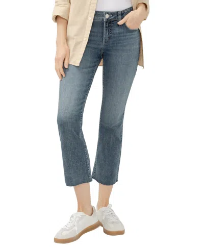 Silver Jeans Co. Women's Elyse Mid Rise Comfort Fit Kick Flare Jeans In Blue