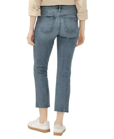 Silver Jeans Co. Women's Elyse Mid Rise Comfort Fit Kick Flare Jeans In Blue