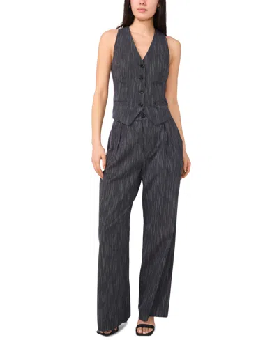 1.state Women's Sleeveless Striped Vest In Black