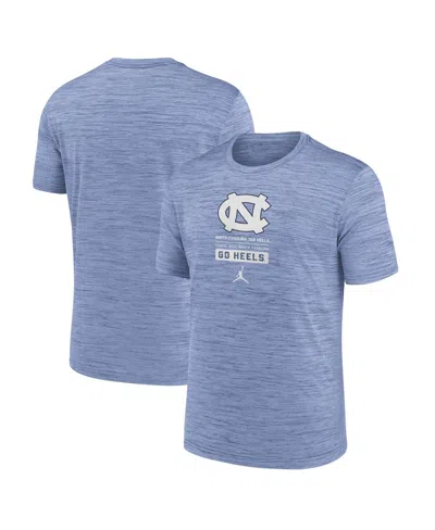 Jordan Men's Carolina Blue North Carolina Tar Heels Campus Center Block Velocity Performance T-shirt In Blue