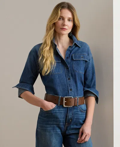 Ralph Lauren Women's Denim Shirt In Blue