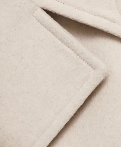 Mango Wool-blend Jacket With Maxi Lapels Light/pastel Grey In Gray