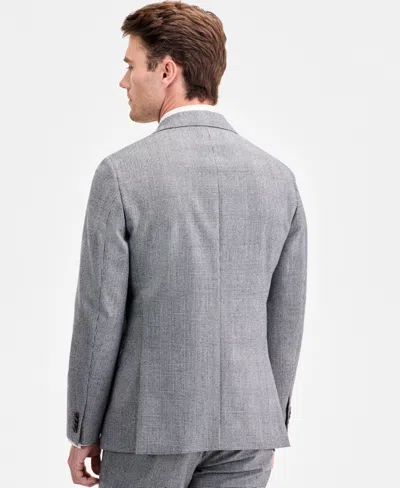 Ted By Ted Baker Men's Modern-fit Black & White Wool-blend Double-breasted Suit Separate Jacket In Multi