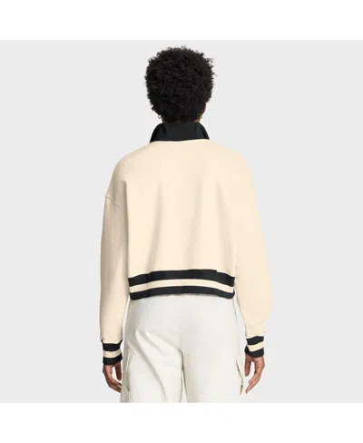 Nike Auburn Legacy  Women's College Cropped 1/4-zip Crew In Neutral