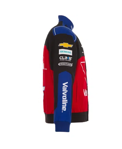 Jh Design Men's Black/red Kyle Larson Valvoline Full-snap Twill Uniform Jacket In Multi