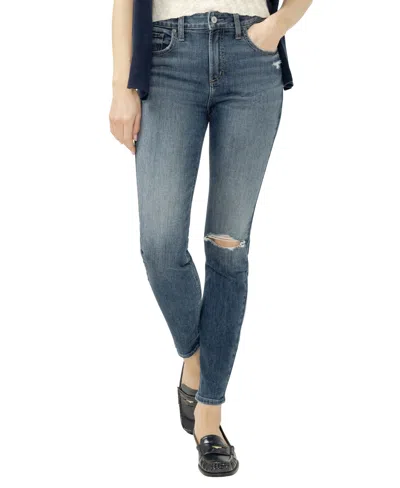 Silver Jeans Co. Women's Avery High Rise Curvy Fit Skinny Leg Jeans In Gray