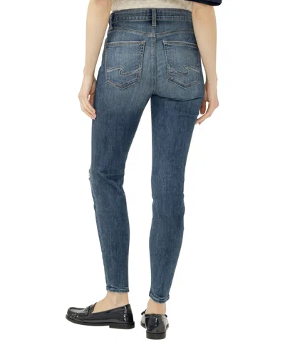 Silver Jeans Co. Women's Avery High Rise Curvy Fit Skinny Leg Jeans In Gray