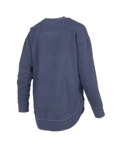 Pressbox Navy Penn State Nittany Lions Westin Poncho V-neck Pullover Sweatshirt In Blue