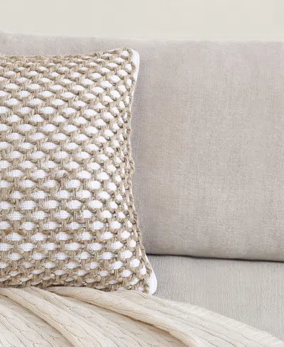 Boho Living Jada Jute 2-pc. Decorative Pillows Set, 18" X 18" In White