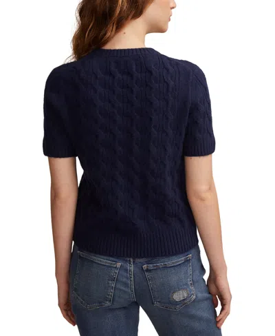 Lucky Brand Women's Cloud Soft Cable Sweater T-shirt In Blue