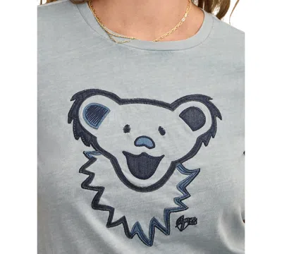 Lucky Brand Women's Grateful Dead Denim Bear Head T-shirt In Gray