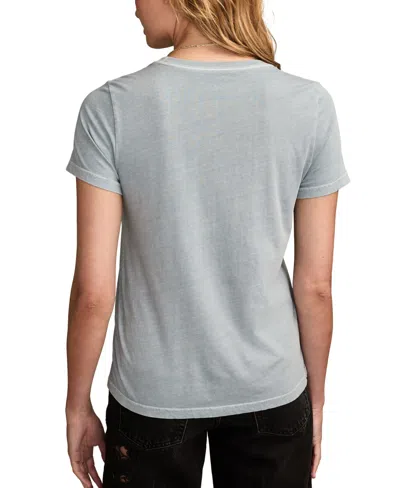 Lucky Brand Women's Grateful Dead Denim Bear Head T-shirt In Gray
