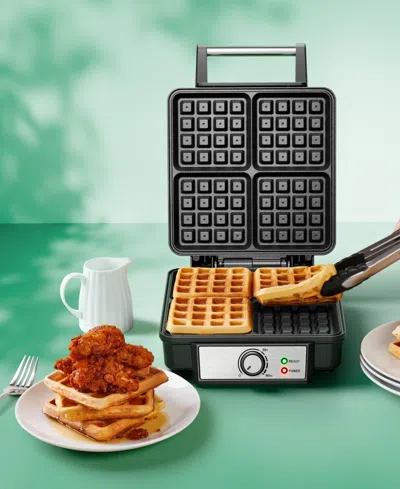 Chefman 4-slice Waffle Maker In Black