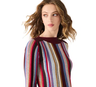 Steve Madden Serra Stripe Knit Sweater In Multi