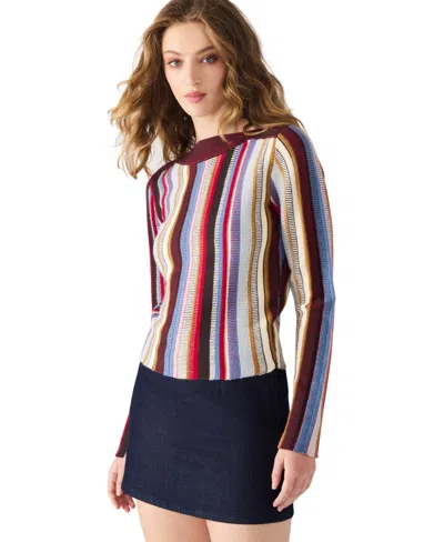 Steve Madden Serra Stripe Knit Sweater In Multi