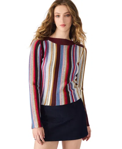 Steve Madden Serra Stripe Knit Sweater In Multi