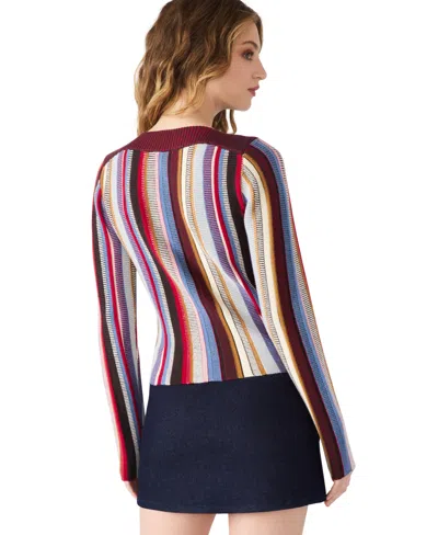 Steve Madden Serra Stripe Knit Sweater In Multi