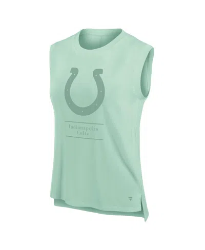 Fanatics Women's Mint Los Angeles Chargers Studio Embrace Tank Top In Green
