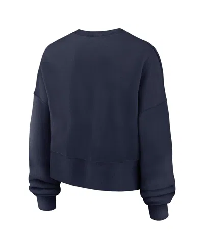 Nike Navy Auburn Tigers Oversized Phoenix Arch Pullover Sweatshirt In Blue