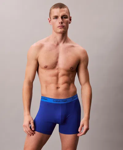 Calvin Klein Micro Stretch 3 Pack Boxer Briefs In Multi