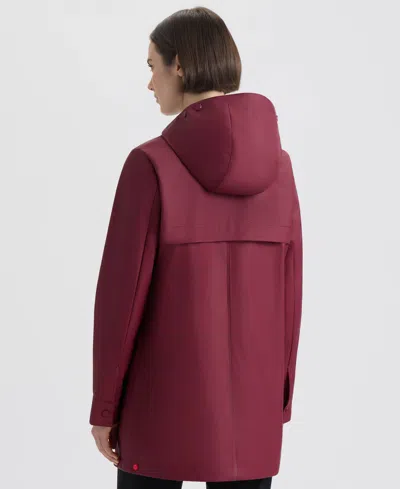 Hunter Acacia Rubberized Rain Jacket In Red