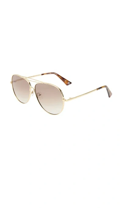 Le Specs Abracadabra In Bright Gold Brown Grad