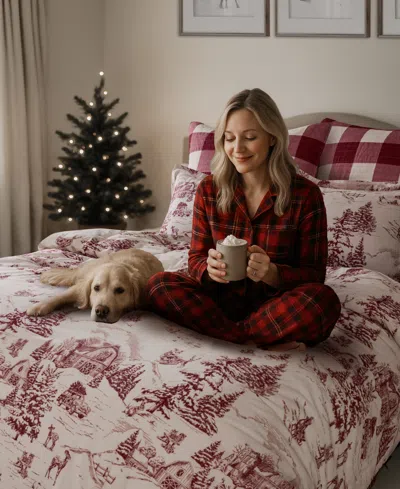 Levtex Home Winter Sleigh Ride Reversible 2-pc. Comforter Set, Twin In Red