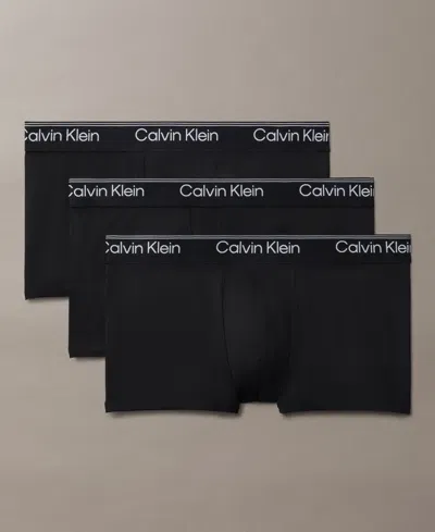 Calvin Klein 3-pack Microfiber Boxer Briefs In Black