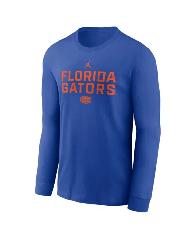 Jordan Men's Royal Florida Gators 2025 Sideline Performance Long Sleeve T-shirt In Blue