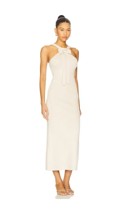 Maude Club Clementine Knit Dress In White