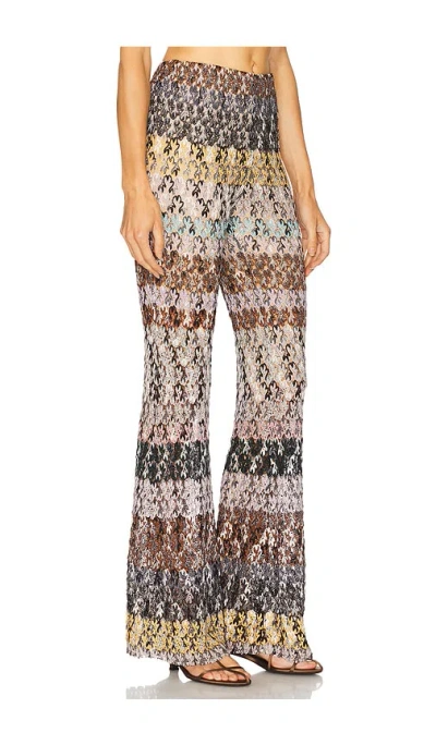 Missoni Striped Metallic-knit Trousers In Multi