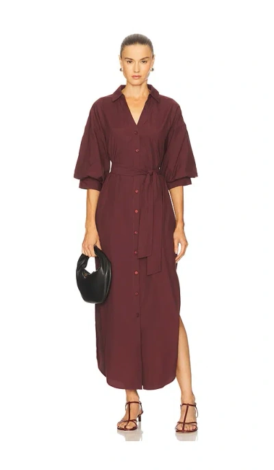 Brochu Walker The Kate Maxi Dress In Burgundy