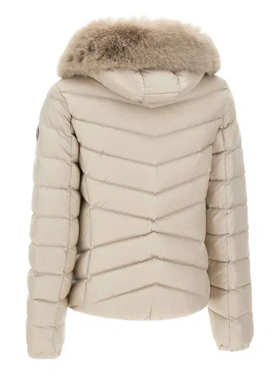Colmar Fur-trimmed Jacket In Neutral